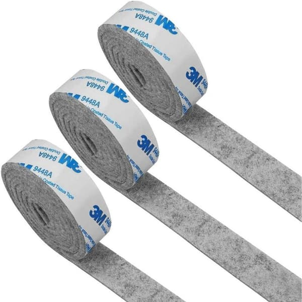 Furniture Felt, 5 Rolls, Self-Adhesive Felt (100 x 2 cm), Freely Cut, Optional Size