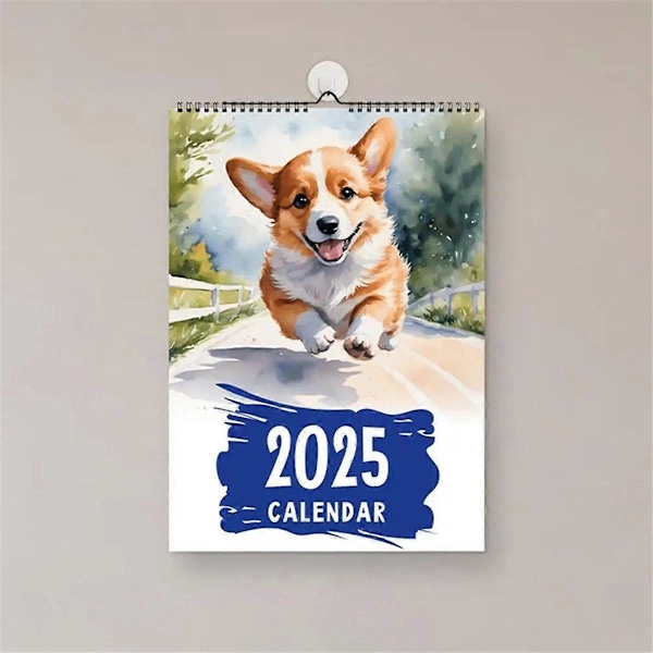 Corgi Kalender 2025 Hundekalender Vægkalender Sød Corgi Årlig Årlig Planlægger 12 Måneders Kalenderplanlægger til Organisering