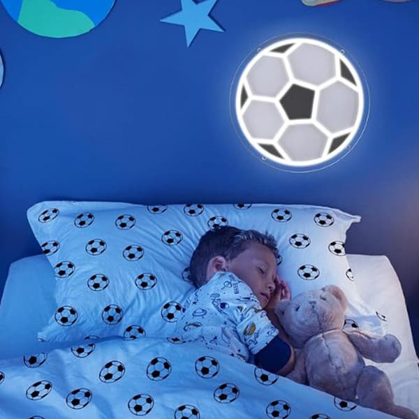 Neonlampe dekorativt LED-natlys USB-interface børnegave VM neon fodbold dekorative LED-lys
