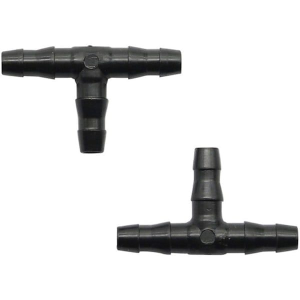 100 stk. Drypvandingskoblinger med pigge, 4/7 mm Universal T-formet slangekobling, passer til vandingssystem til have 4/7 mm drypslange