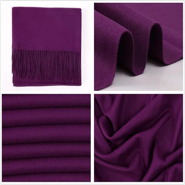 Dame Tørklæder Pashmina Sjal og Wraps til Bryllup Tørklæder til Kvinder Vinter Purple