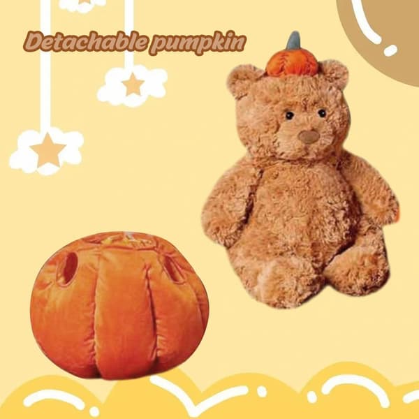 Kurpitsa-nalle, 30 cm Halloween-nalle