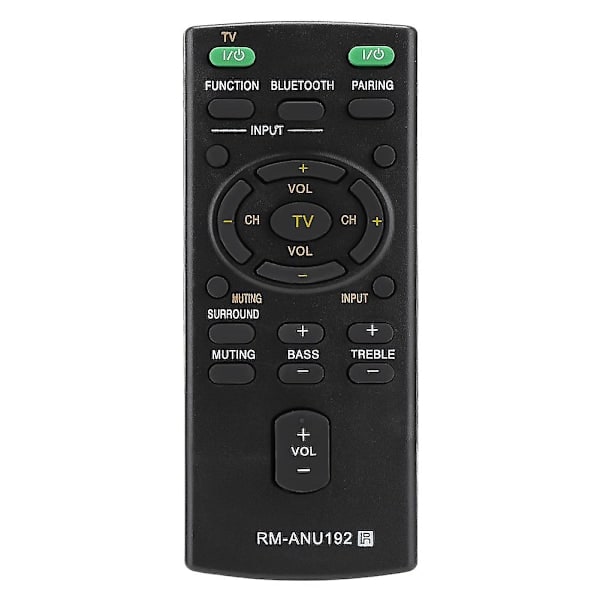 Erstatningsfjernkontroll Rm-anu192 for Sony Sound Bar Sact60bt Htct60bt Sswct60