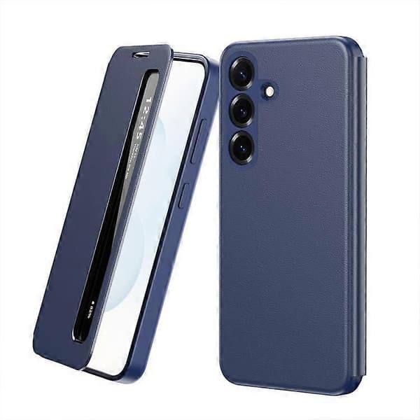 Samsung Galaxy S26+ / S26 Plus 5G Smart View -ikkunanahkakotelo Blue