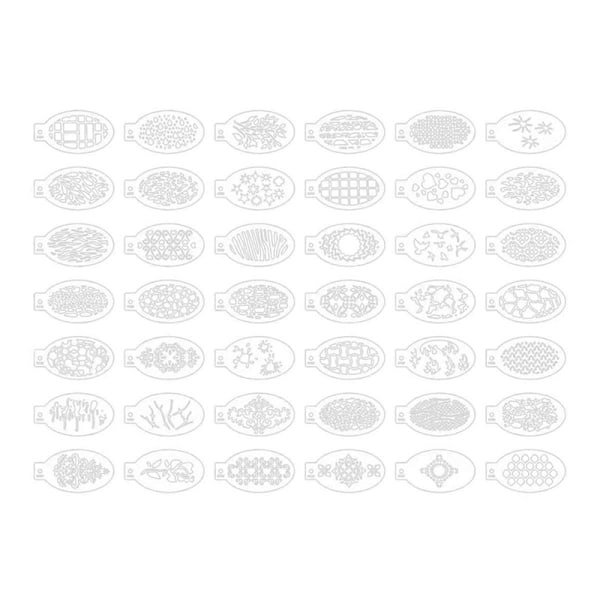 42 sjablonger for ansiktsmaling 3x5,5 tommer, kroppsmaling, gjenbrukbare blomster havfrue fjell Leo