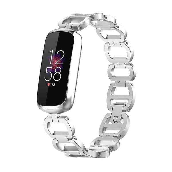 Til Fitbit Luxe Special Edition Metal Armbånd Urrem LJR Sølv
