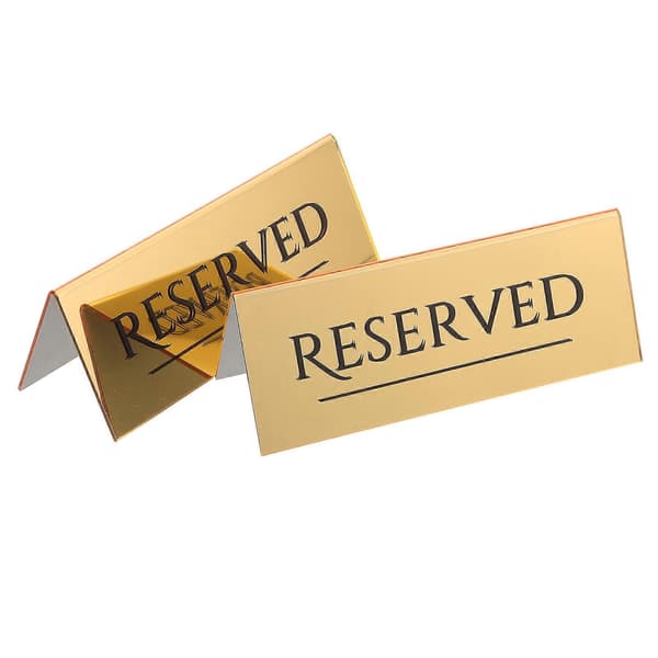 Reserverede skilte Akryl Reserverede sæder Skilt til konference 2 stk.