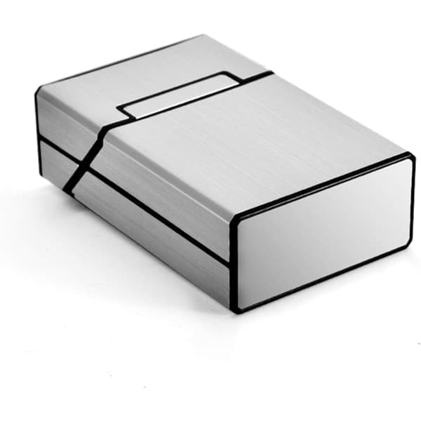 2-pak cigaretui, aluminiumetui med flip-top, rummer 20