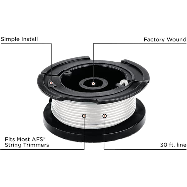 Passer BLACK+DECKER Trimmertråd, 9,1 meter, 1,65 mm, 3-pakning (AF1003ZP)