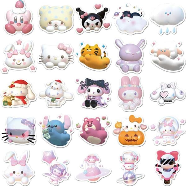 Tarrat - Kawaii - 50 kpl multicolor multifärg