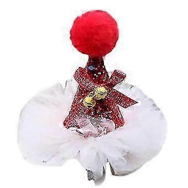 Julehat Hårklemmer Mini Hat Hårspænder Glitter Jule Gevir Hårnål