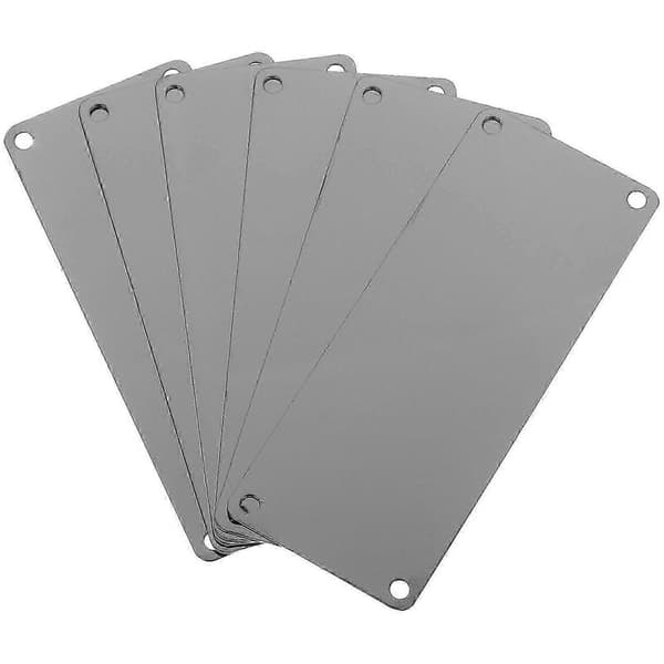 10 stk. Navneskilt DIY Gravering Blanke Skilt Multifunksjonelt Metallskilt Blanke 10.00X4.00X0.05CM 5 5