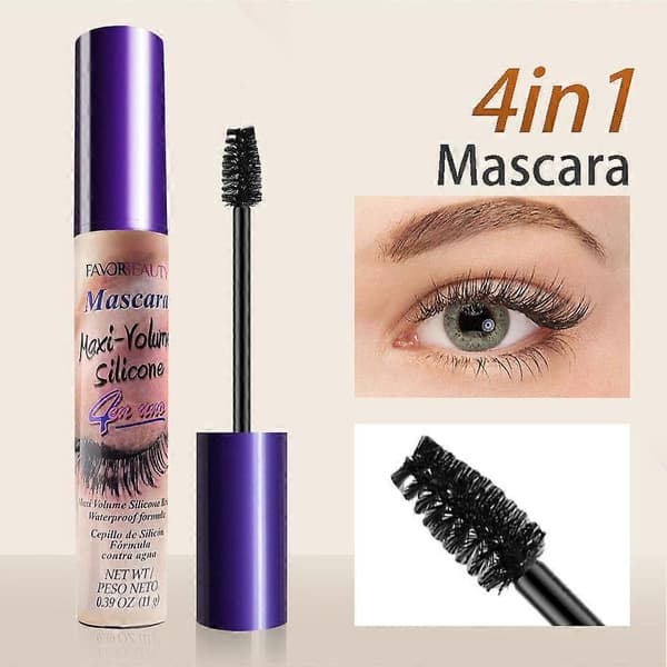 Vattenfast Mascara Kladdfri Volymgivande Förlängande Långvarig #04 1pcs