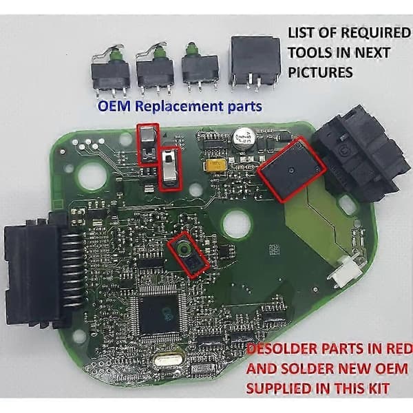 4F0905852 Ratlåsaktuator Reparationssæt J518 ELV til A6 S6 C6