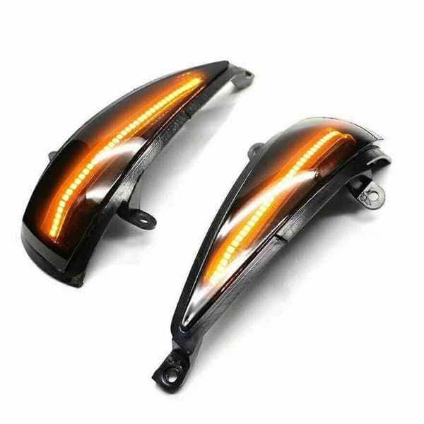 2x Dynamic Black Side Mirror LED Turn Signals For Honda Civic Mk8 05-2012