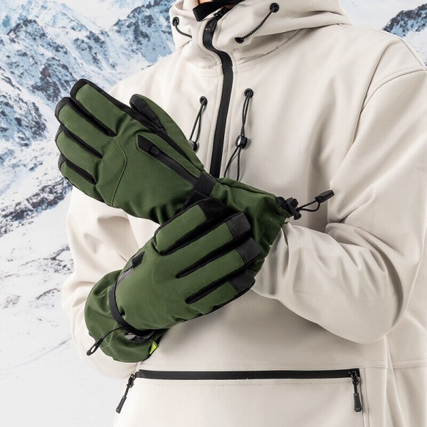 Qunature Outdoor Ski Gloves Thermal Windproof Sporty Gloves Touch Screen Mits