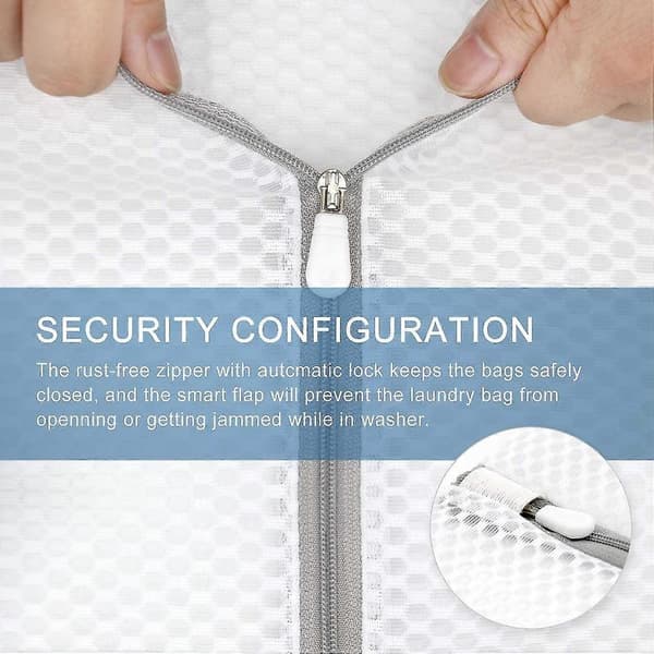 3 stk. Holdbare vaskeposer med honeycomb-net til sarte tekstiler 3Small