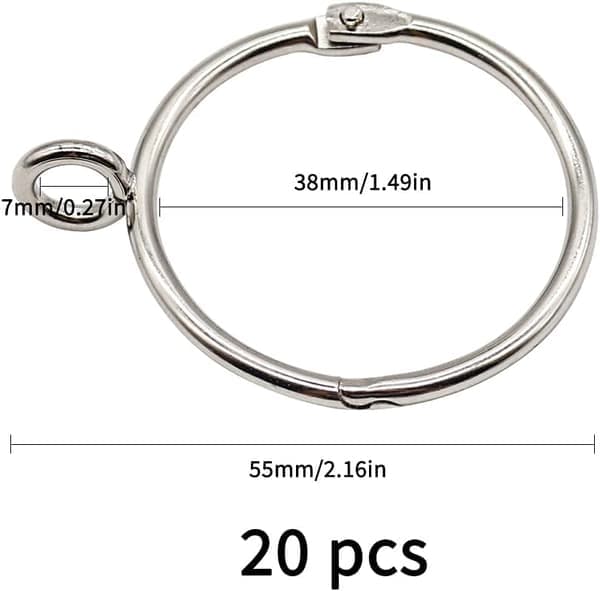 Gardinstänger, 20 stycken 38 mm rostfria gardinstänger