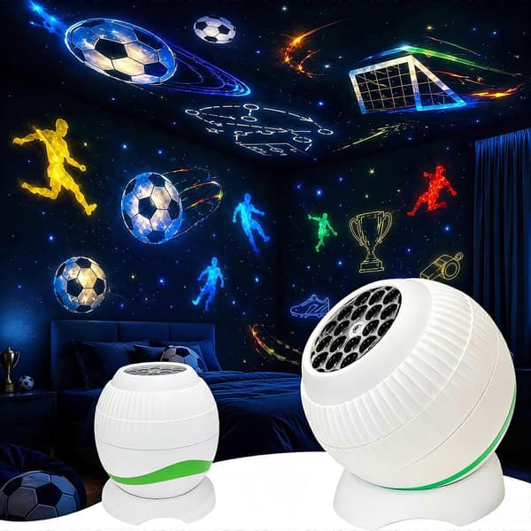 Fotballtema Projeksjonslys 360 º Roterende med Fjernkontroll for Dynamisk Atmosfære A
