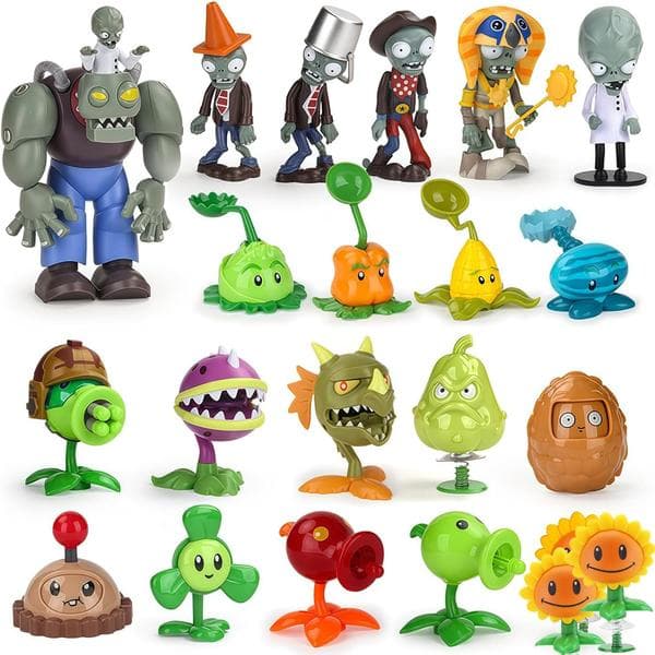 Nya Roll PLANTER VS ZOMBIES 2 PVZ Leksaker Komplett Set Present till Pojkar Förpackade Barn Dockor Actionfigur Modell Presentkort 22 roll set