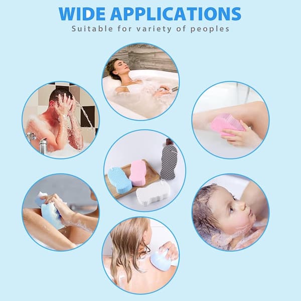 4 Pieces - Bath Sponge - 13*3*6.5 cm - Scrub Miracle Sponge - Ultra Soft Bath Sponge - Exfoliating Bath Sponge