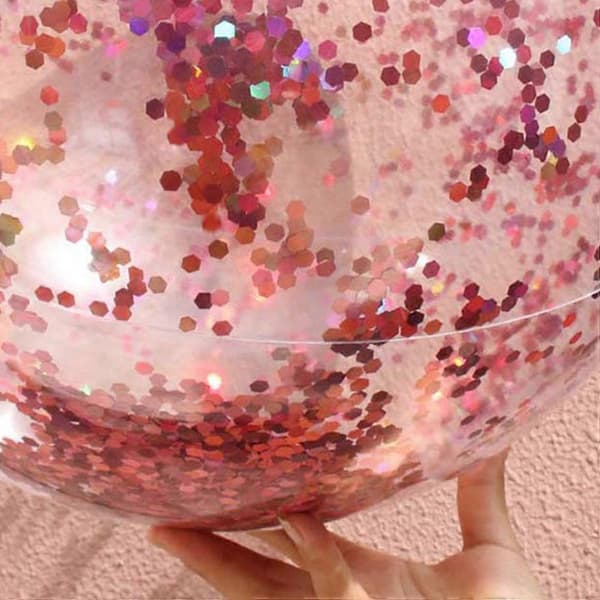 Rund Transparent Boll Utomhus Strandboll för Barn med 4-delat Set
