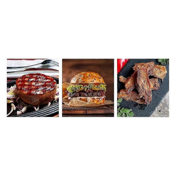 Burgerpresse i rustfrit stål med håndtag til flad grillmadlavning