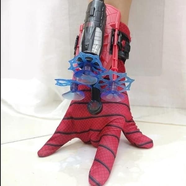 Spiderman Web Shooter til Børn - Skyder Sugekopper Ud Rød 4-Pack Red