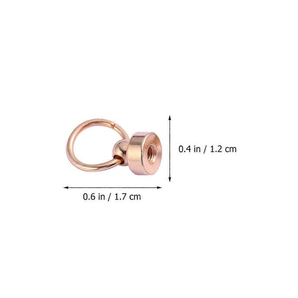 Messing Rivet Studs til Læderhåndværk med Ringhoved 30 stk. Gyldne Tilbehør Golden Size 1