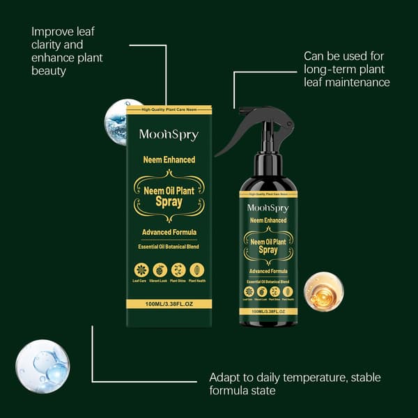 Neemolie Plantespray (100 ml) til Bladpleje og Vedligeholdelse
