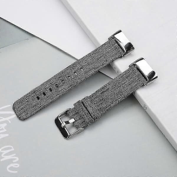 Fitbit Charge 5 Nylon-rem med slidstærkt canvas-design Black Grey