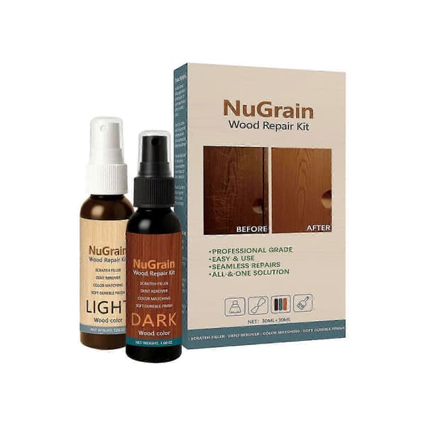 Træreparationssæt - Hurtigvirkende ridsefjerner - 30ml+30ml - Til parkettræ