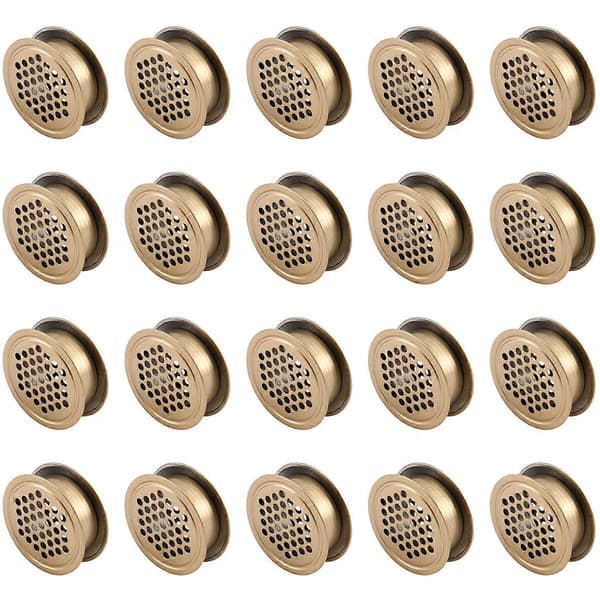 Dobbeltsidet Cirkulær Luftventil Møbelskab Skoskab Cirkulær Luftventil til Ventilation og Gold