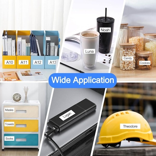 3-pak kompatible til Dymo Label Maker Refills 91331 S0721660 Hvidt plastiklabelbånd 12mm x 4m (1/2 \" x 13') til Dymo L