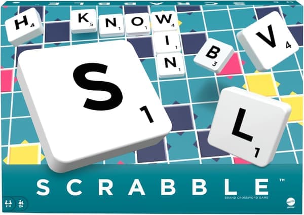 Klassisk Scrabble-spil for voksne og børn, engelsk version, ordspil for 2-4 spillere