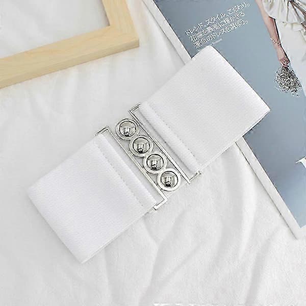 Mode Vuxna Retro Bredd Bälte Metall Elastiskt Midjeband Stretch Spänne Flickor Midjeband Midjeförsegling För Vuxna Klänning Tillbehörsbälten WT 7.5x65cm