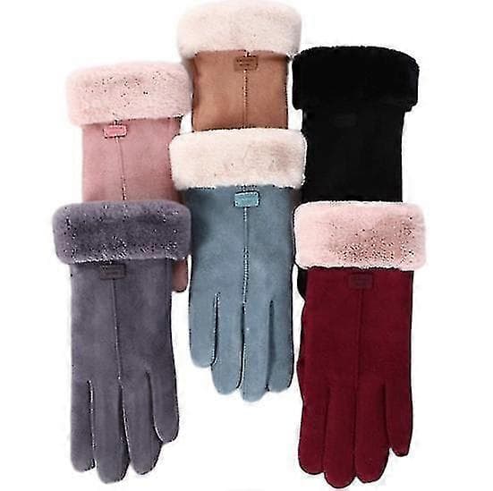 Vinter Touch Screen Handsker Dame Vinterhandsker Varme Luffer QHHJV gray