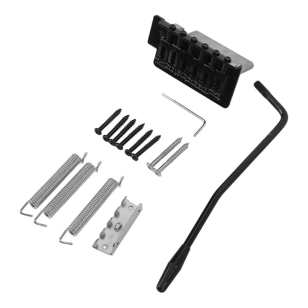 Elektrisk gitarr tremolo stall retro metall slitstarkt 6-strängat tremolosystem för ST-gitarr svart