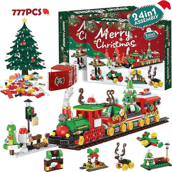 Byggeklods-julekalender Juletræ til børn XT-87 Ocean 32.5 × 5 × 22.5
