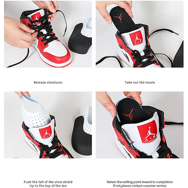 2 par skrynkelskydd för skor, skrynkelskydd för sneakers