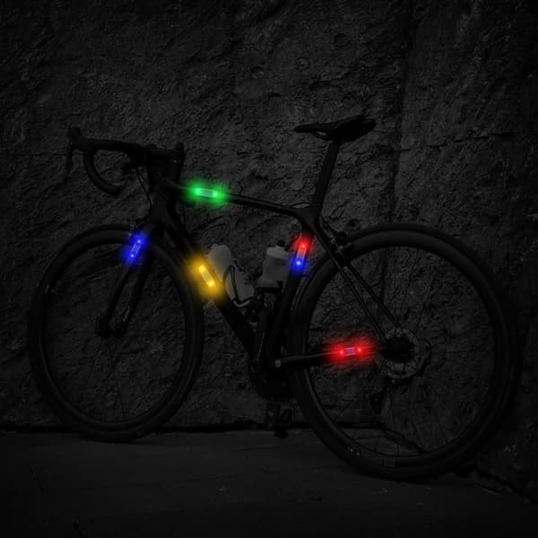 4 pcs Solar Powered Warning Lights, Mini Waterproof Solar LED Reflector with Automatic Flash Mode for Bicycle, Car, Motorcycle, Scooter