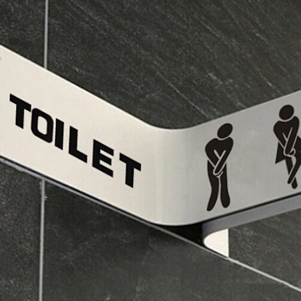 DIY irrotettava mies nainen wc kylpyhuone WC kyltti, ovi A