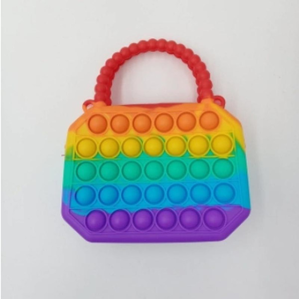 Pop-it regnbue Taske