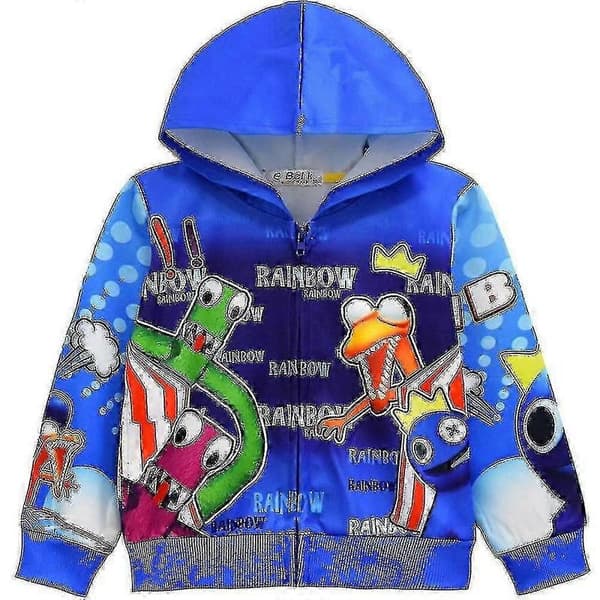 Roblox Rainbow Friends Tryck Barn Huvtröjor Jacka 8-9 Years C