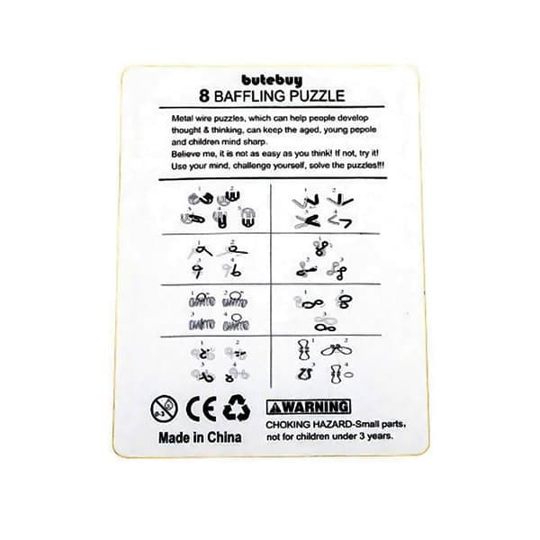 Metal Wire Puzzle IQ Test Mind Game Brain Teaser Magic Trick Toy