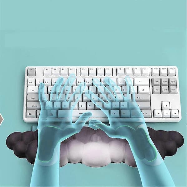 Tastatur håndleddsstøtte Skyformet håndleddspute Håndleddsstativ Rosa-Hvit