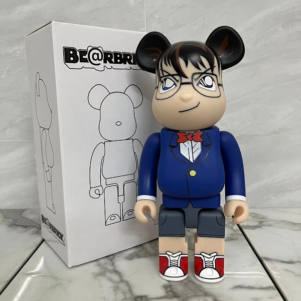 Bearbricks 400% voldelig bjørn byggeklodser bjørnmodel håndlavet samlerlegetøj gave mode ornament skulptur statue 28CM Conan