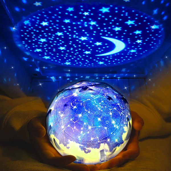 Stjernehimmel natlampe til børn, Universum natlampe projektor