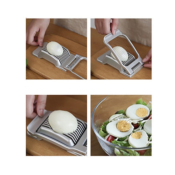 Äggskärare i rostfritt stål, diskmaskinssäker, äggdelare, potatisskärare, ägg