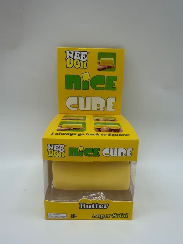 Schylling Needoh Nice Cube sensorisk leksak, stresslindrande blok, klem, lindre stress, puslespil og slip lysende isterninger lillaLuminous isterninger
